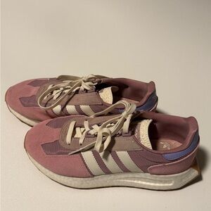 Adidas Mauve and Beige Running Shoes